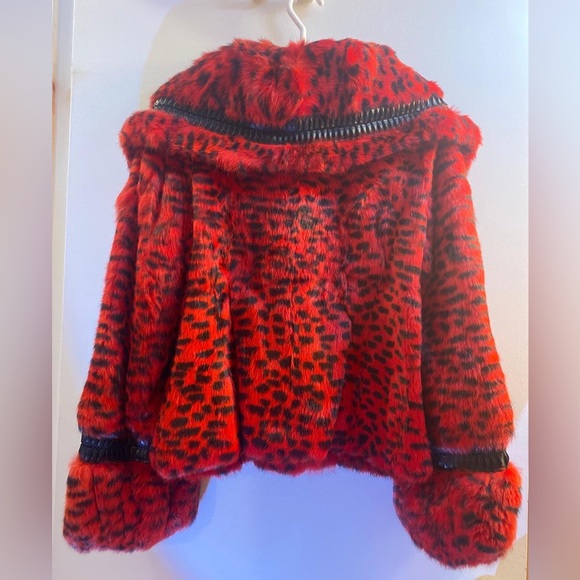 Make in Italy Red Animal Print Jacket Antonio D’Errico - Picture 4 of 6